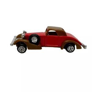 1930's Rolls Royce Playboy Cabrio Red 1:64 Die-cast Model Car Good Vintage